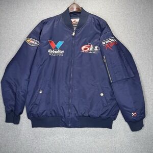 VTG Chase Authentics Mark Martin Valvoline Roush Racing Full Zip Jacket Size L